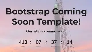 Bootstrap Coming Soon Template - Free HTML Website Templates