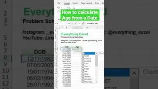 How to calculate age from a date? #shorts