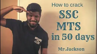 How to crack SSC MTS in 50 days | study planner | Mr.Jackson