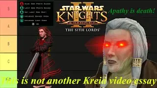 Ranking All Old Republic Companions | Part Two - Knights of the Old Republic 2: The Sith Lords
