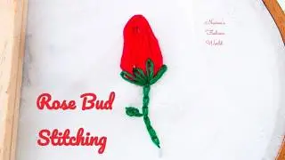 How to stitch Rose Bud #tutorial | #rose #stitching #handembroidery #tricks #ideas #yarnflower #diy