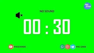 30 seconds Green Screen timer no sound 