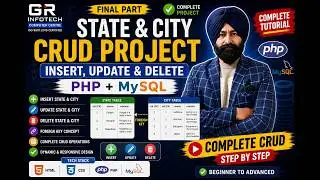 State Insert update and delete Part Of CRUD Project in PHP & MySQL |  Complete CRUD Tutorial