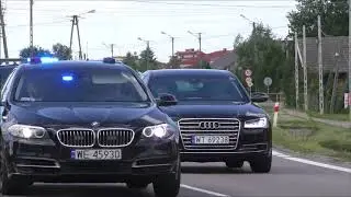 Przejazd kolumny BOR / SOP z Prezydentem Andrzejem Dudą przez Mielec