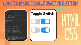 How to make toggle switch button in HTML & CSS | #html #css #coding #youtube #trending #toggle #js