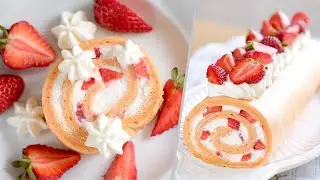 Amazing Strawberry Roll Cake | Summer Strawberry Dessert Recipe