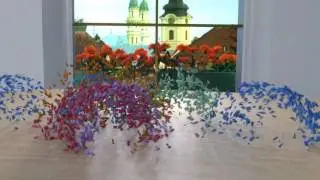 Intro animation with particles and rigid bodies (Blender 3D)