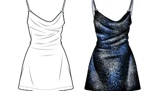 Adobe Photoshop Digital Illustration: Basic Fabric Texture Tutorial for Beginners(Glitter/Sequin)