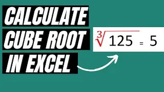 Calculate Cube Root in Excel (Using a Simple Formula)
