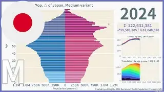 [🇯🇵Japan] Population Pyramid (1950-2100) / WPP2022 Medium