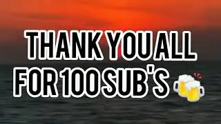 Thank you All for 100 sub's 😭❤✨
