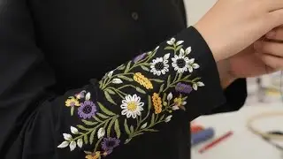 Hand embroidery/ Hand embroidery border design/ border embroidery design for sleeves / needlework