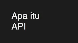 Apa itu API