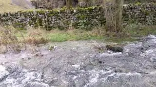 Lathkill Dale, the river flows from the cave
