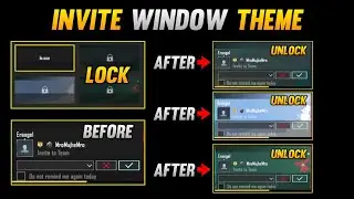 HOW TO UNLOCK INVITE WINDOW THEME IN PUBG MOBILE | WHAT IS INVITE WINDOW THEME ? NEW POP UP FINISH