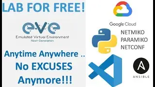 Free Eve-NG on Google Cloud | Python | VS Code | DHCP and NAT on Eve-NG for devices in the lab