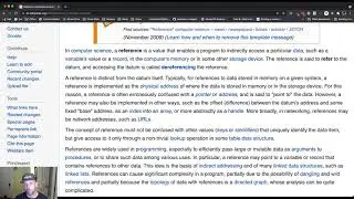 CS 124 What is a Kotlin reference?
