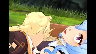 Aether bites Ganyu's BOOBS... [Genshin Impact Animations]