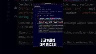 😍😍 What is Deep Copy of JavaScript ES6 Objects? #shorts #javascript #programming #coding #js #code