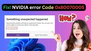 Fix NVIDIA Error Code 0x80070005 On Windows 11