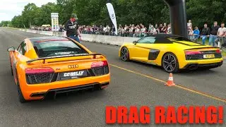 Audi R8 V10 Spyder Capristo vs. BMW XM vs. 700HP Nissan GTR