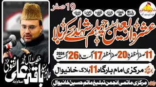 Majlis 19 Safar 2024| Allama Syed Baqir Ali Naqvi | Ashra Arbaeen #majlis #allama #shanepanjtan