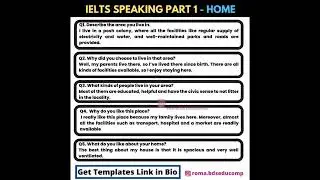 IELTS Speaking part -1 Questions