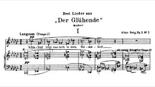 Alban Berg - Four Songs for Voice and Piano (Op. 2) [Score Video] (Fischer-Dieskau)
