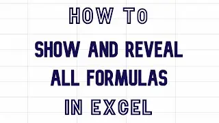 How to show and reveal formulas in Excel video #excel #showformulas #exceltips #exceltricks