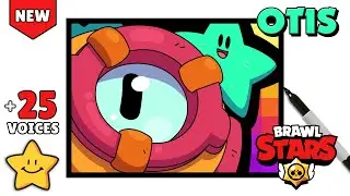 How To Draw OTIS Icon 💦 | Brawl Stars | New Brawler | Voice Lines