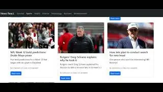 React News -  Application build using news api