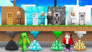 Mikey and JJ Find Ways to Steal Diamonds from Villagers in Minecraft (Maizen)