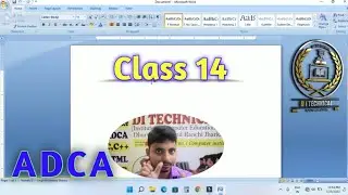 ADCA Class 14 || Word me paragraph adjust kaise kre