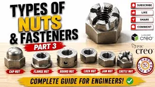 Design Of Different Types Of Nuts | Types Of Nuts Heads | Types Of Fasteners | Fasteners Nuts (01)