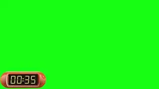 90 SECOND REAL TIME DIGITAL TIMER GREEN SCREEN ROYALTY FREE CHROMA KEY BOTTOM LEFT ORANGE REO TECH
