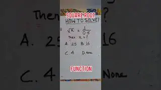 how to solve #sqrt #equation #mcq mathematics #problem #solution