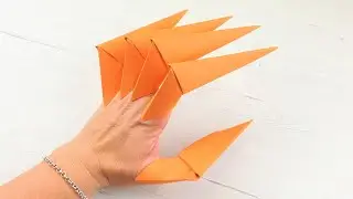 How to Make Paper Claws ✔️ Easy Tutorial (Origami without Glue)