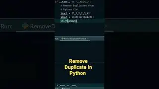 Remove Duplicates in Python 