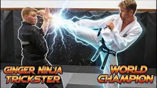 Ginger Ninja Trickster Vs World Champion | Taekwondo Fight