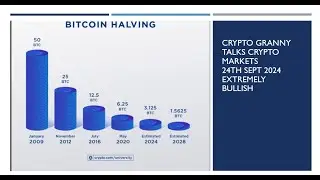 Crypto gGanny talks Crypto Markets 24th Sept 2024 Extremely bullish