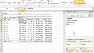 Excel 2010 Change a PivotTable Layout by Dragging a Field or Item