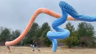 Experiments : Two Worms Eruption From 2 barrel | Coca-cola,Fanta , Mirinda and MENTOS