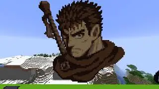 Guts Berserk minecraft pixel art