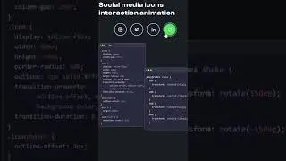 Social Media Icons Interaction Animation || 