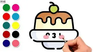 How To Draw And Color Cake | Drawing And Coloring Tutorial