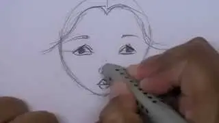 Drawing a doll face