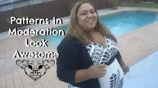 Plus Size Outfit of the Day: Black and White Dress OOTD