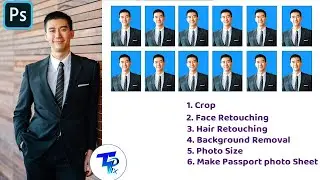 Passport size photo in Photoshop in hindi | passport size photo background change @Techno Pix