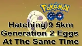 Pokemon Go - Hatching 9 5km Gen 2 Eggs At Once