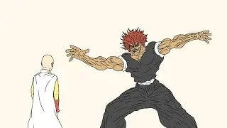 Saitama vs Yujiro hanma - Animation